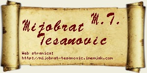 Mijobrat Tešanović vizit kartica